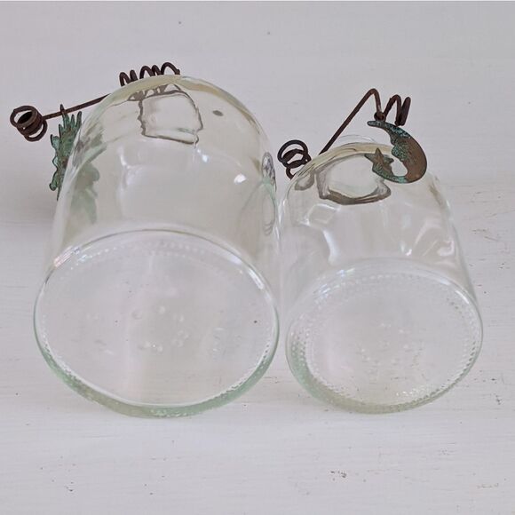 Clear Glass Copper Accented Bud Vases Set Of 2 - Picture 5 of 7